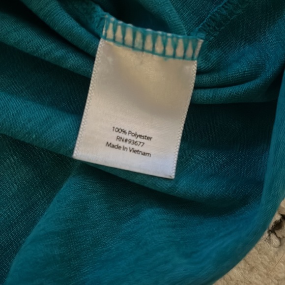 Teal Long Sleeve Workout Top - Picture 5 of 8